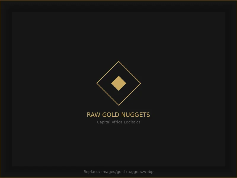 Gold nuggets from West African artisanal mining